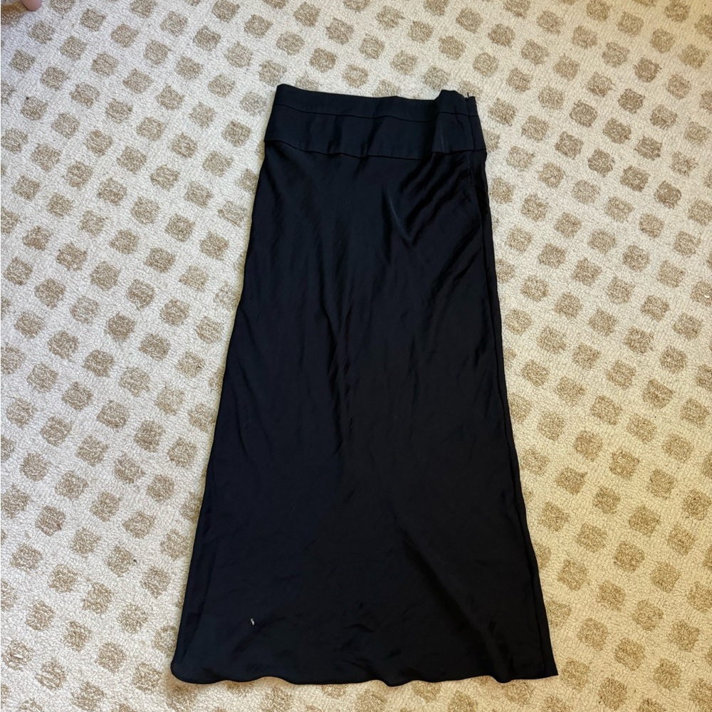 Free People Black Slip Skirt